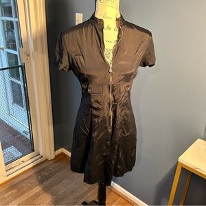 Bebe zip up Short Sleeve Dress